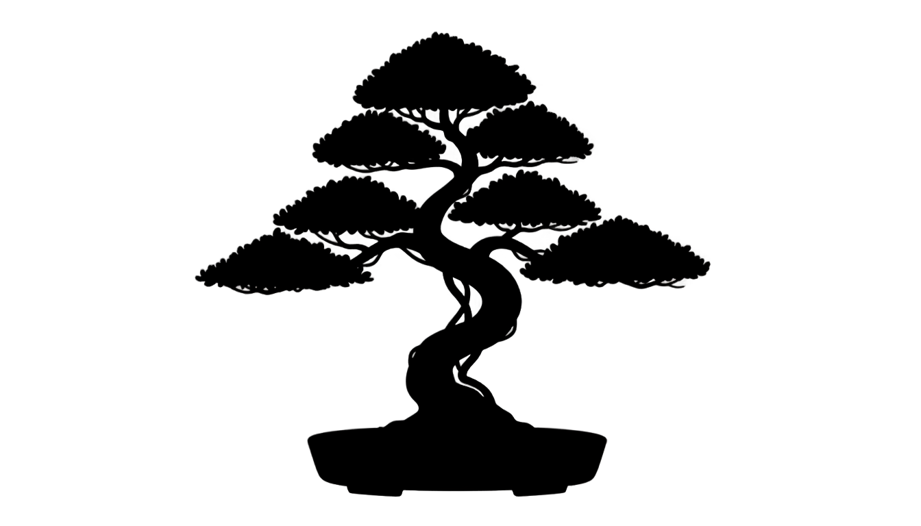 bonsai tree silhouette png PNG transparent background