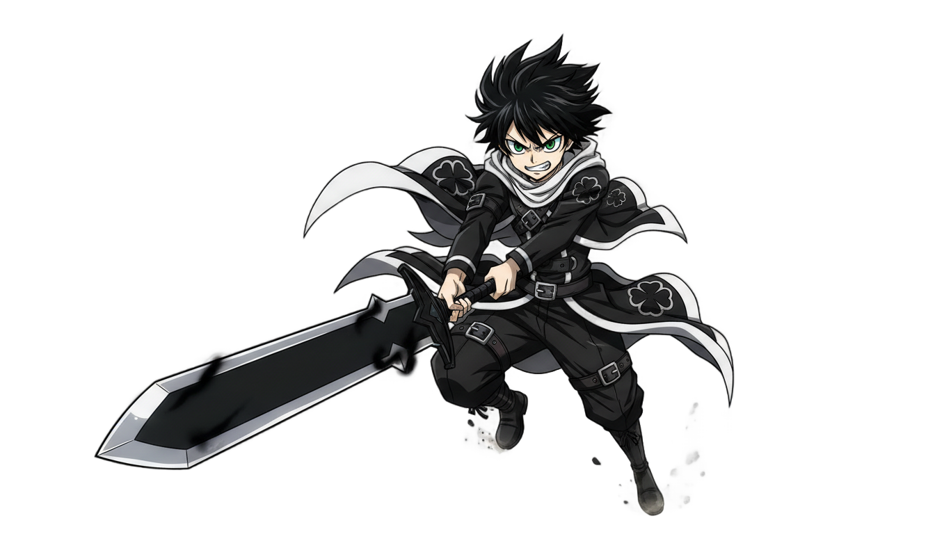 asta black clover png PNG transparent background