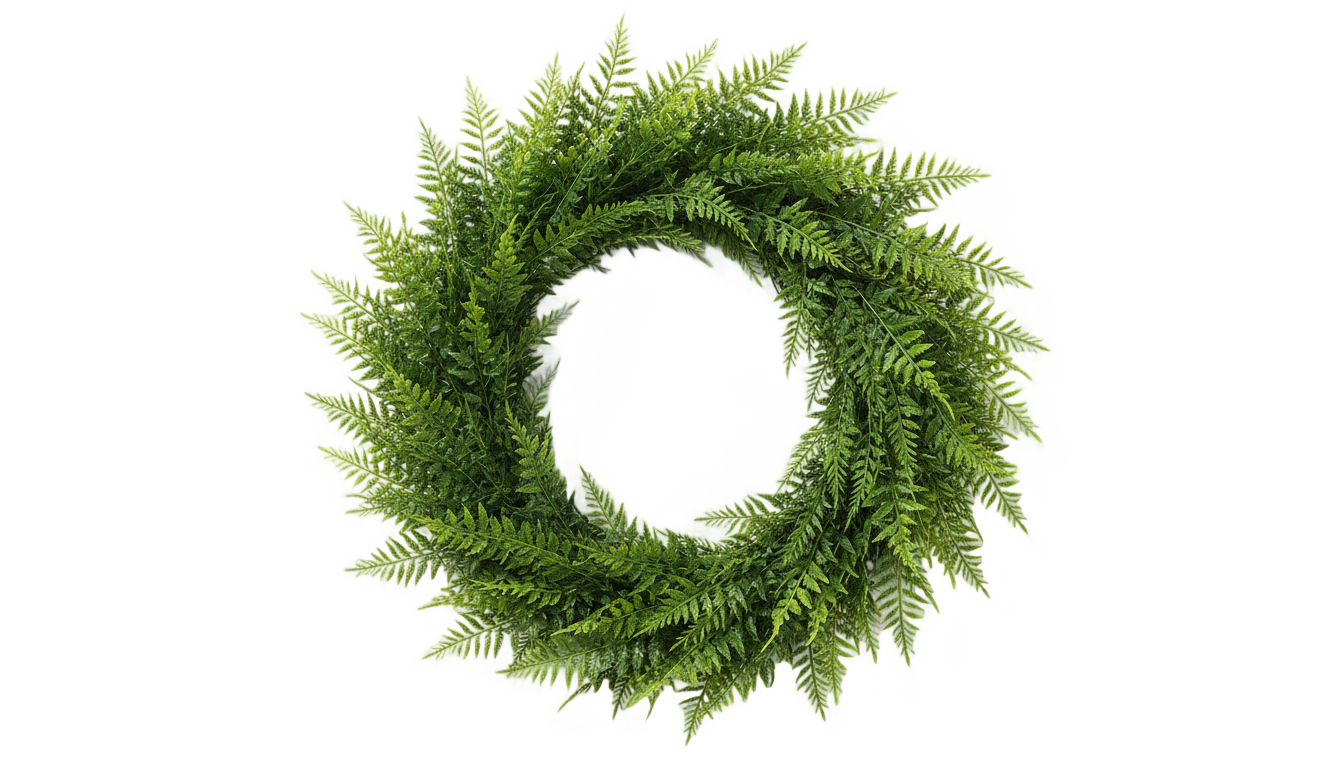 fern wreath png PNG transparent background