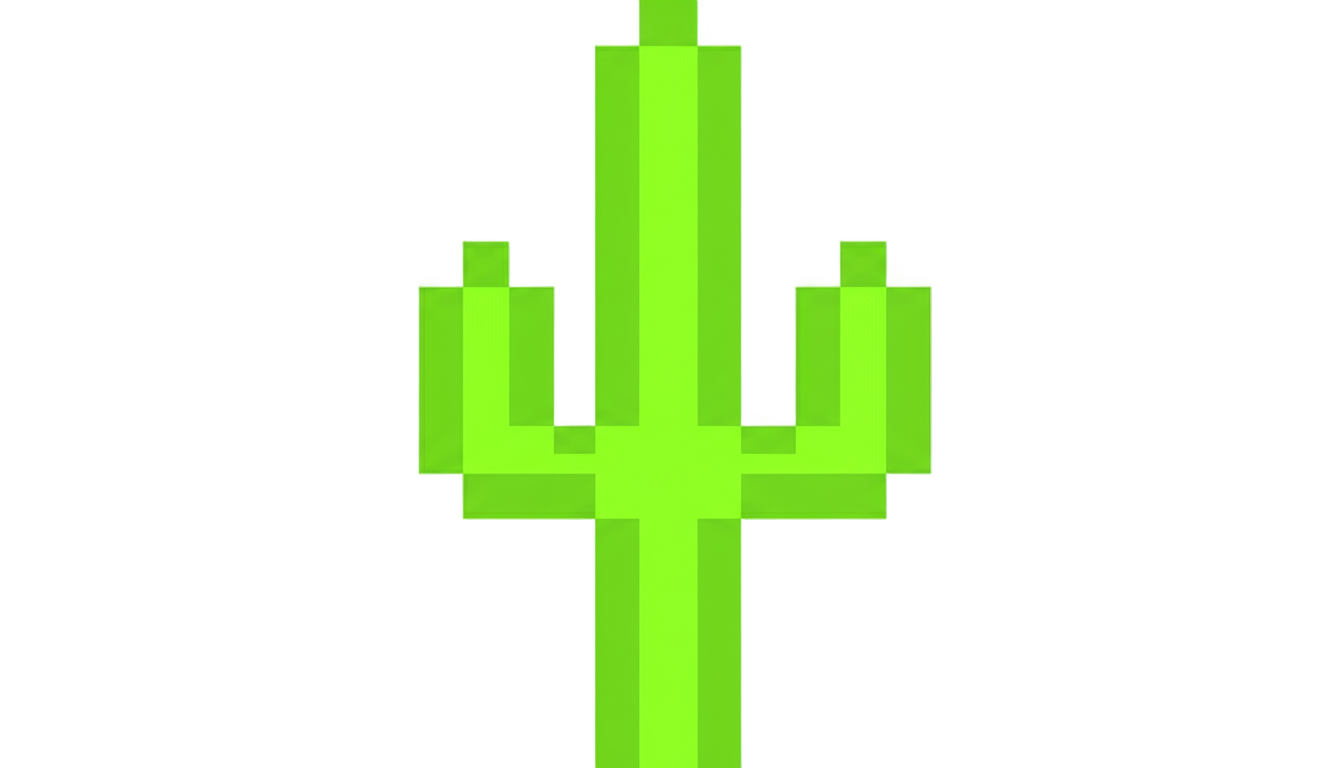 cactus pixel art png PNG transparent background