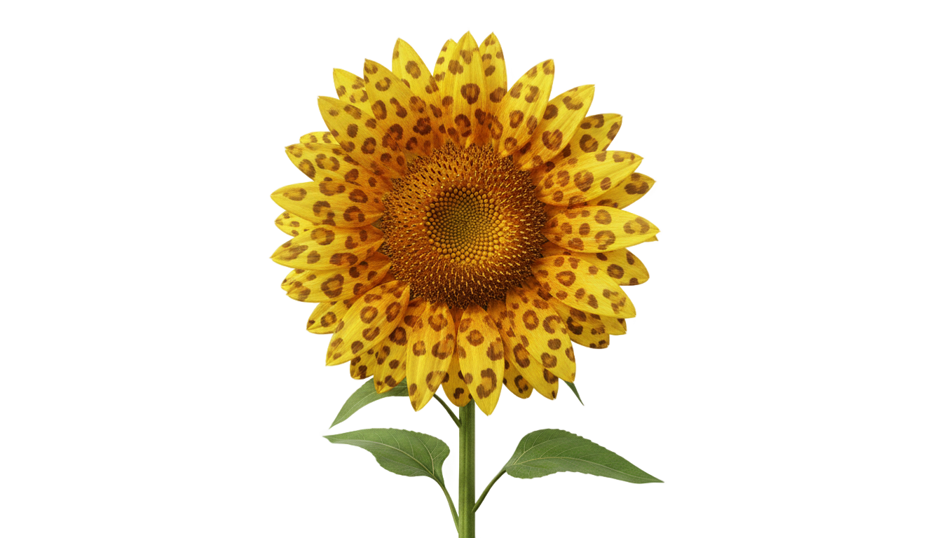 sunflower leopard png PNG transparent background