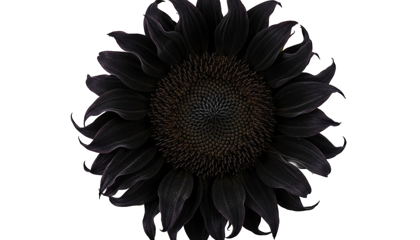 black sunflower png PNG transparent background