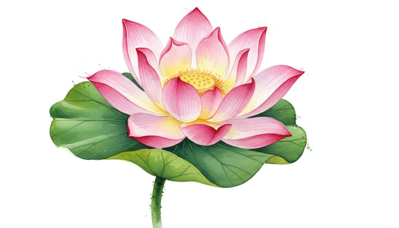 lotus painting png PNG transparent background