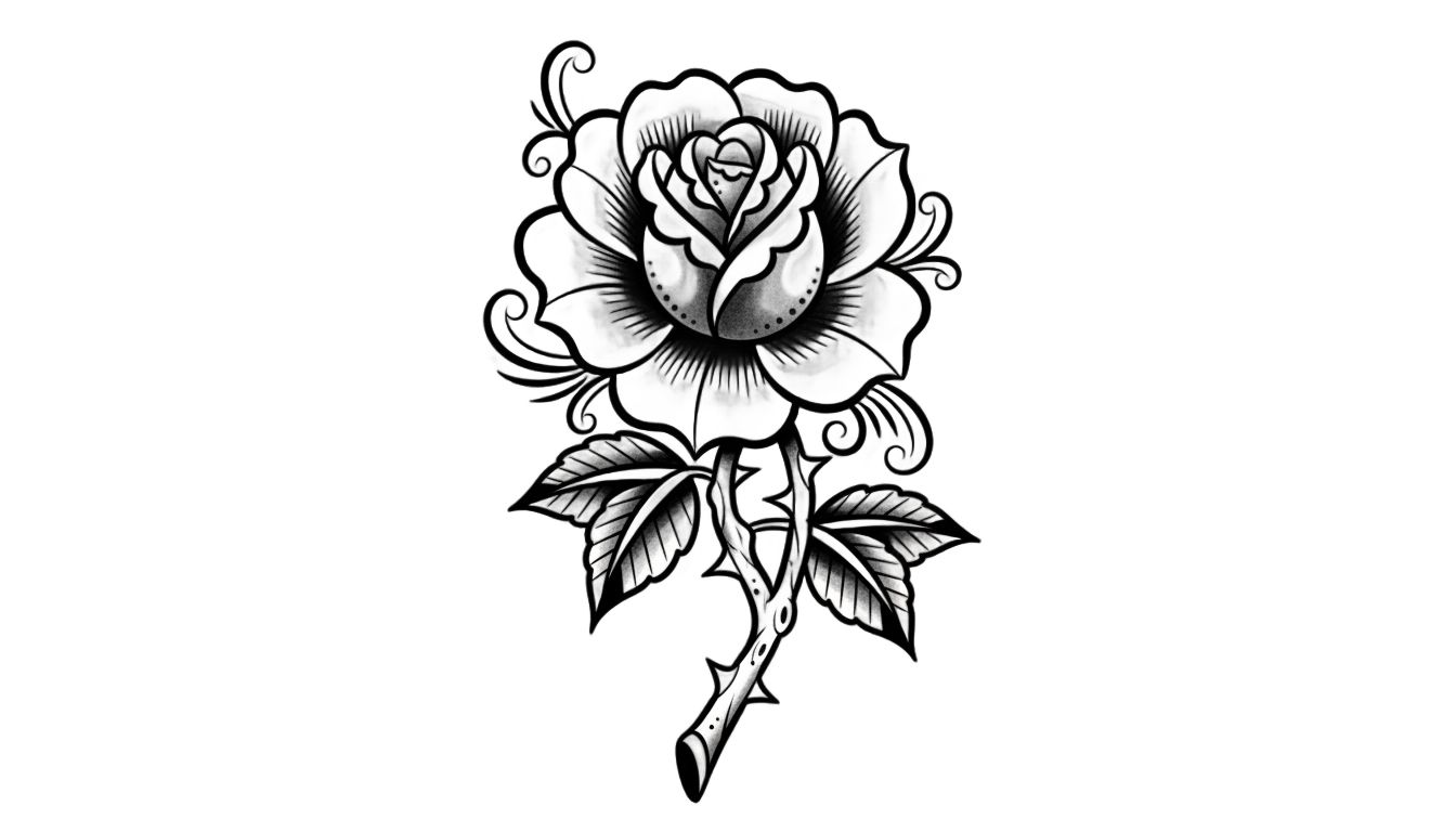 rose tattoo png PNG transparent background