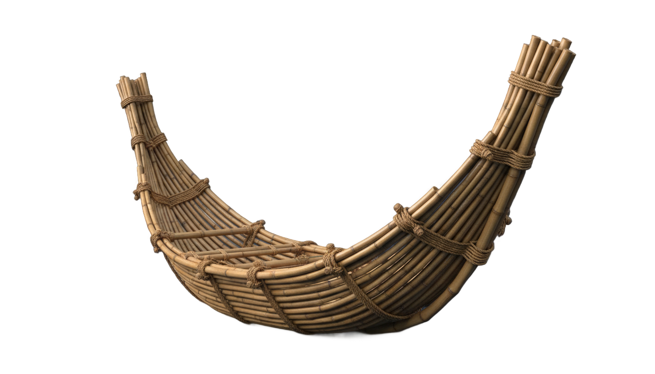 bamboo boat png PNG transparent background