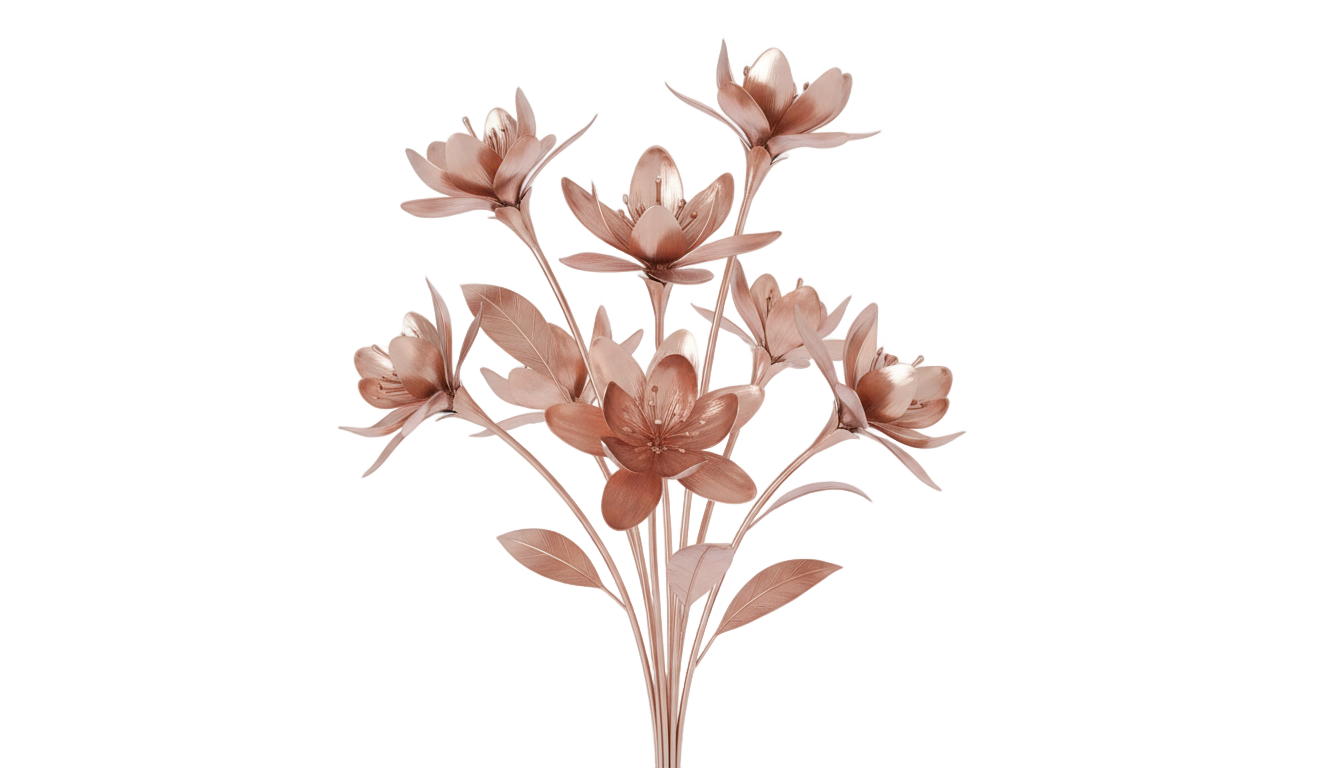 rose gold flowers png PNG transparent background