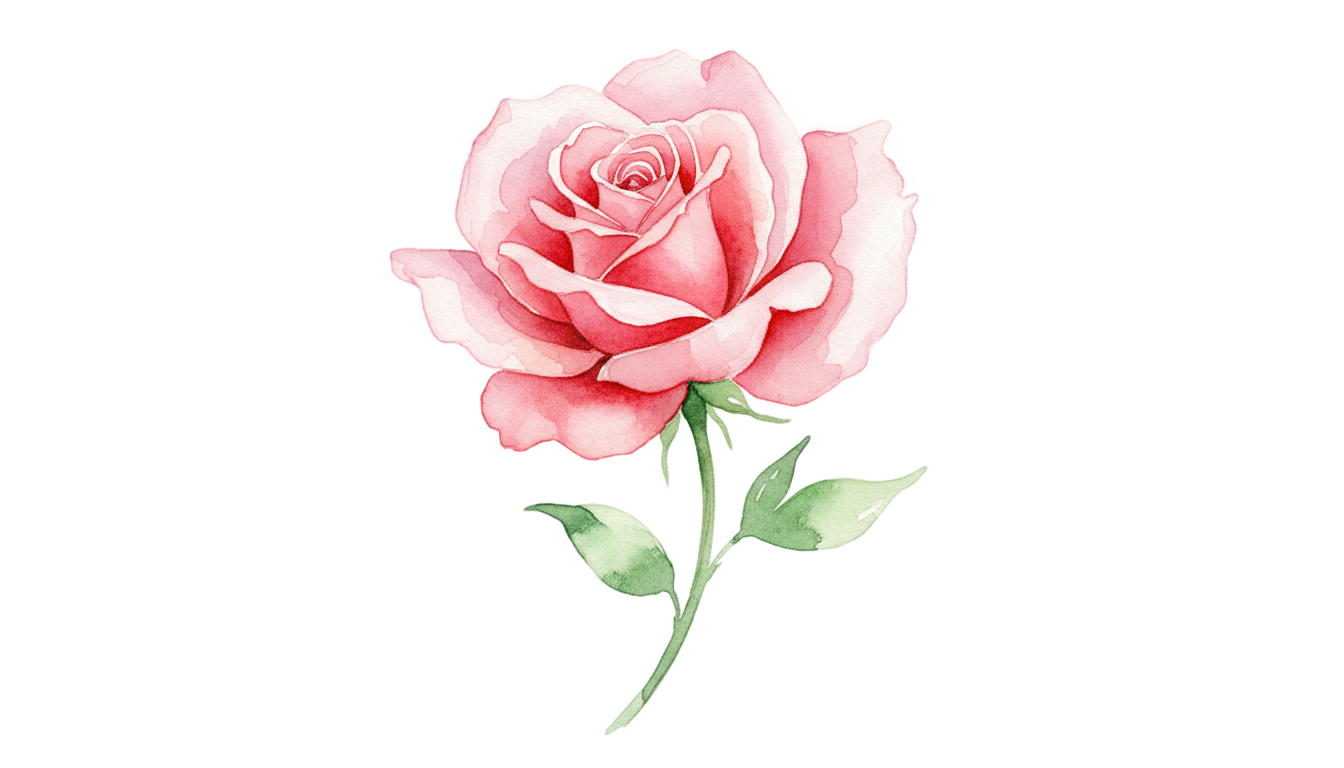 watercolor rose png PNG transparent background