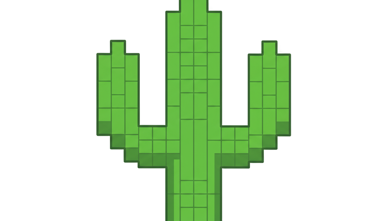 pixel cactus png PNG transparent background