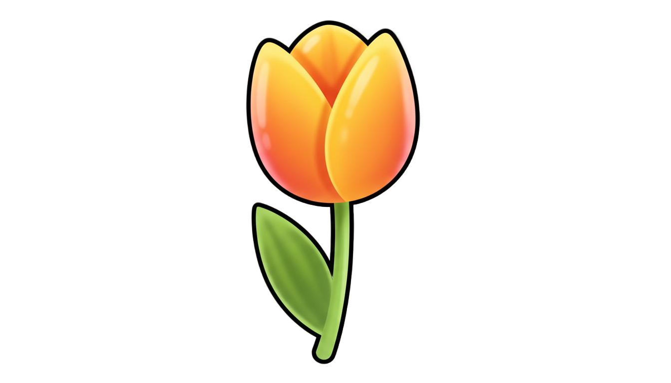 iphone tulip emoji png PNG transparent background