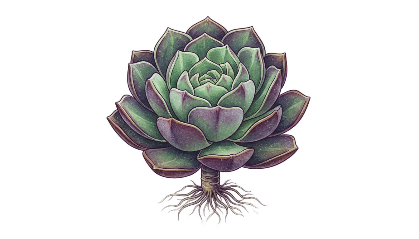 succulent illustration png PNG transparent background