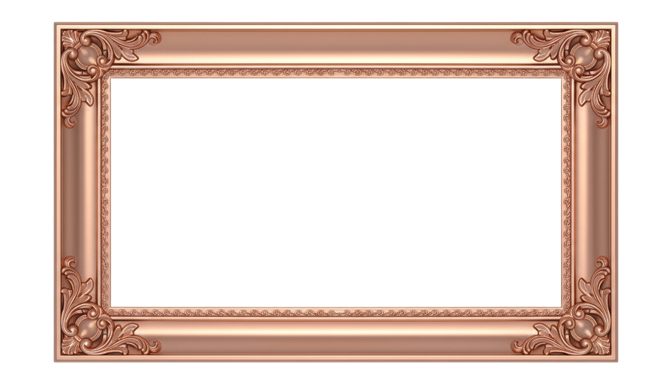rose gold frame png PNG transparent background