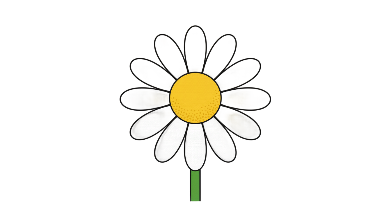 retro daisy png PNG transparent background