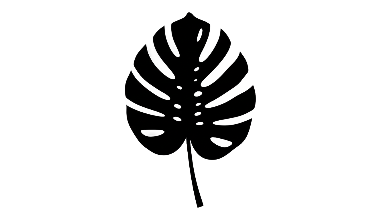monstera silhouette png PNG transparent background