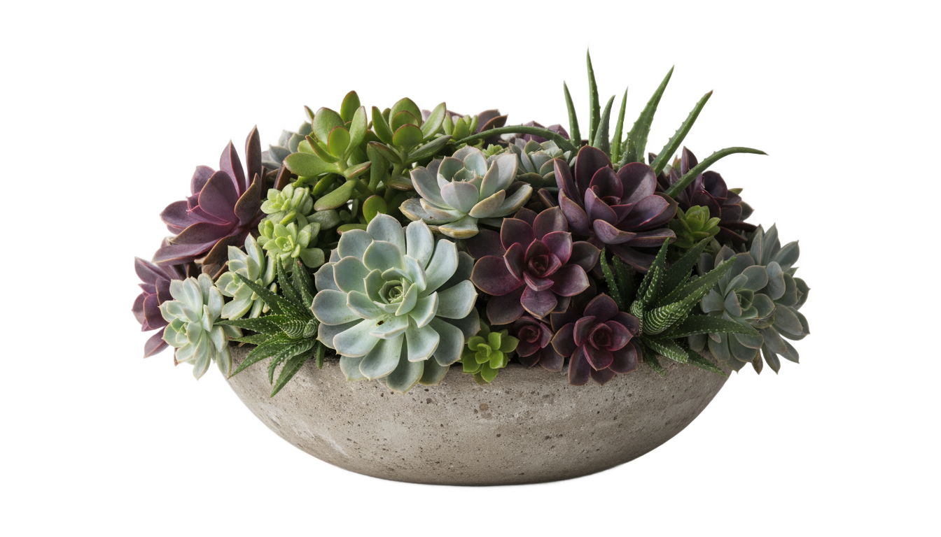 succulent arrangement png PNG transparent background