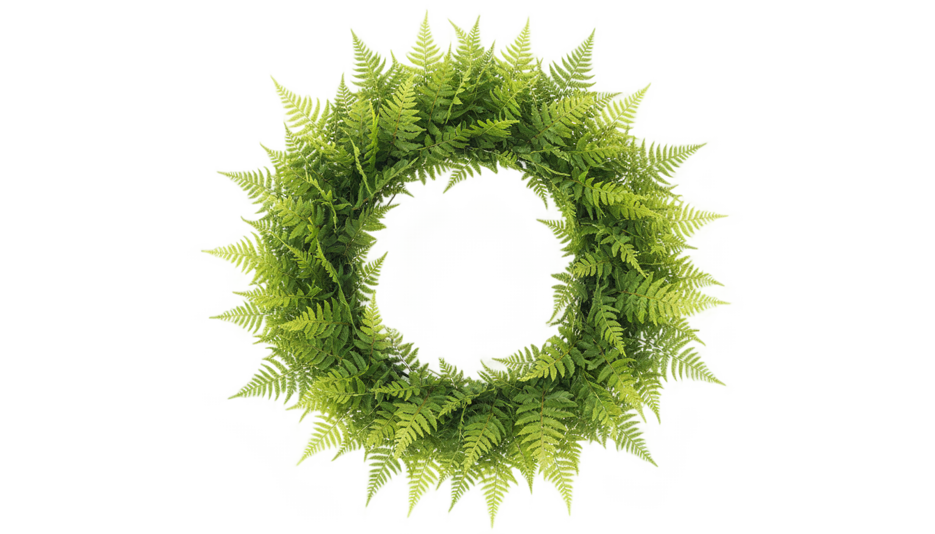 fern wreath png PNG transparent background