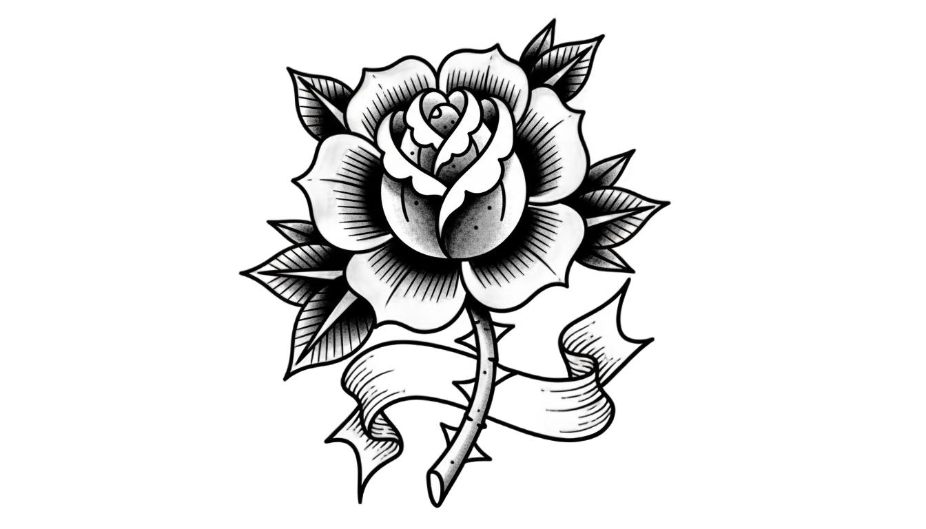 rose tattoo png PNG transparent background