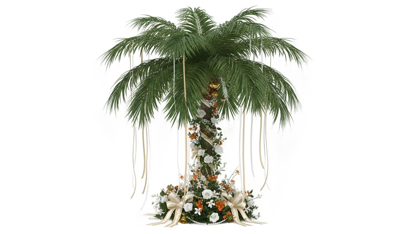 traditional marriage palm tree png PNG transparent background