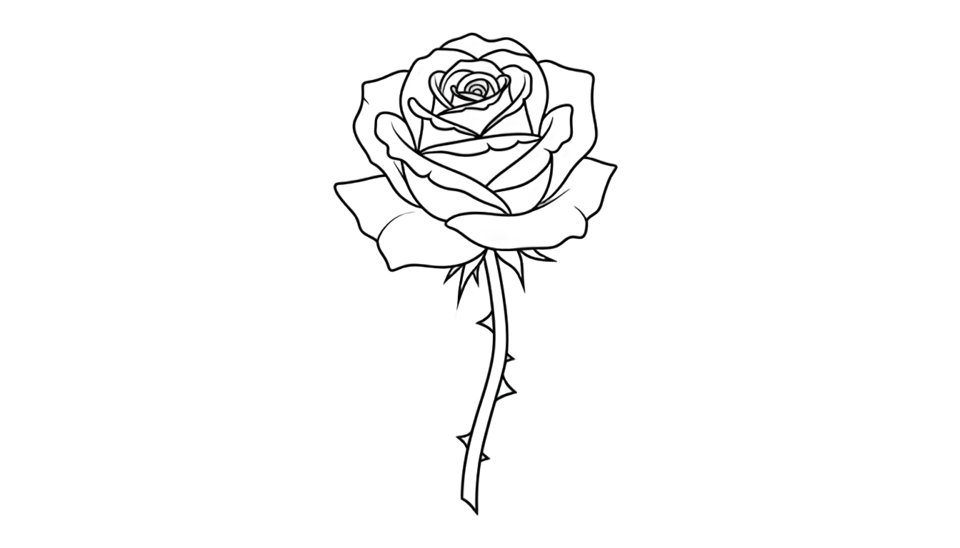 rose outline png PNG transparent background