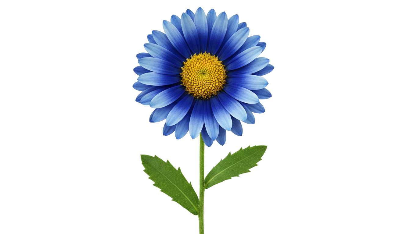 blue daisy flower png PNG transparent background