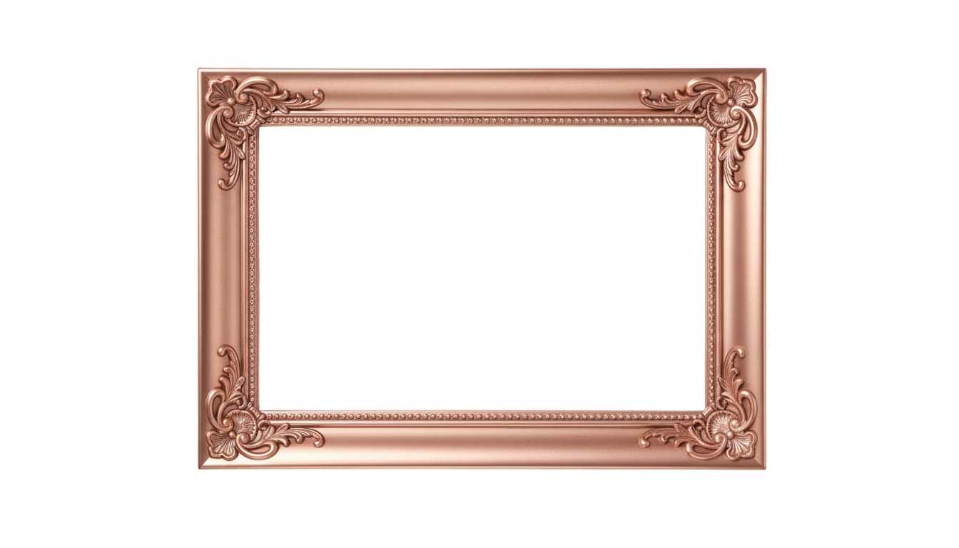 rose gold border png PNG transparent background