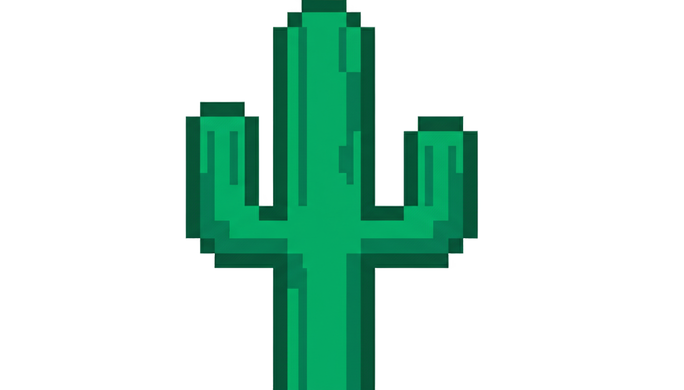 dinosaur game cactus png PNG transparent background