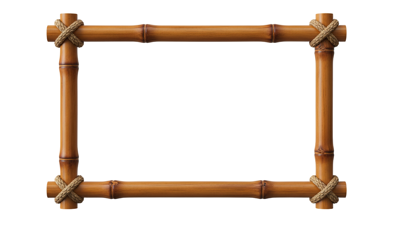 bamboo frame png PNG transparent background