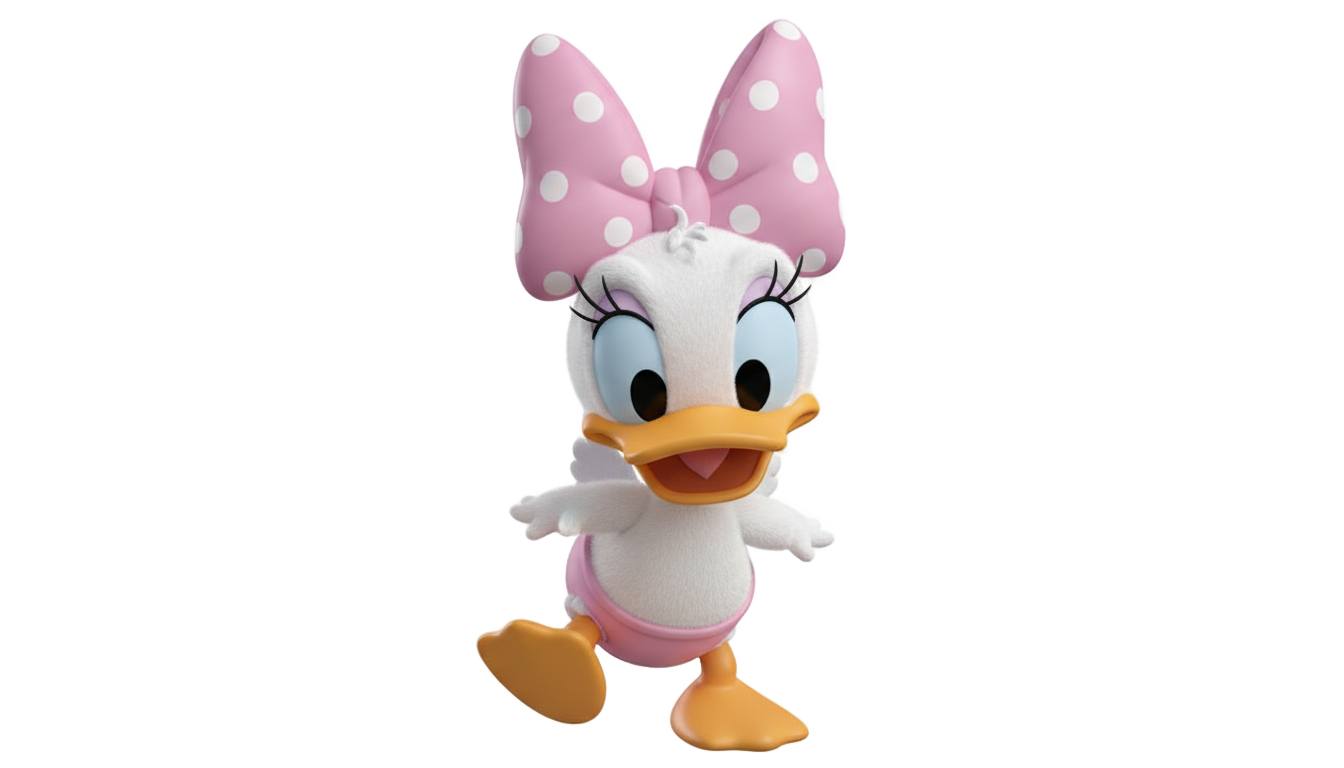 baby daisy duck png PNG transparent background