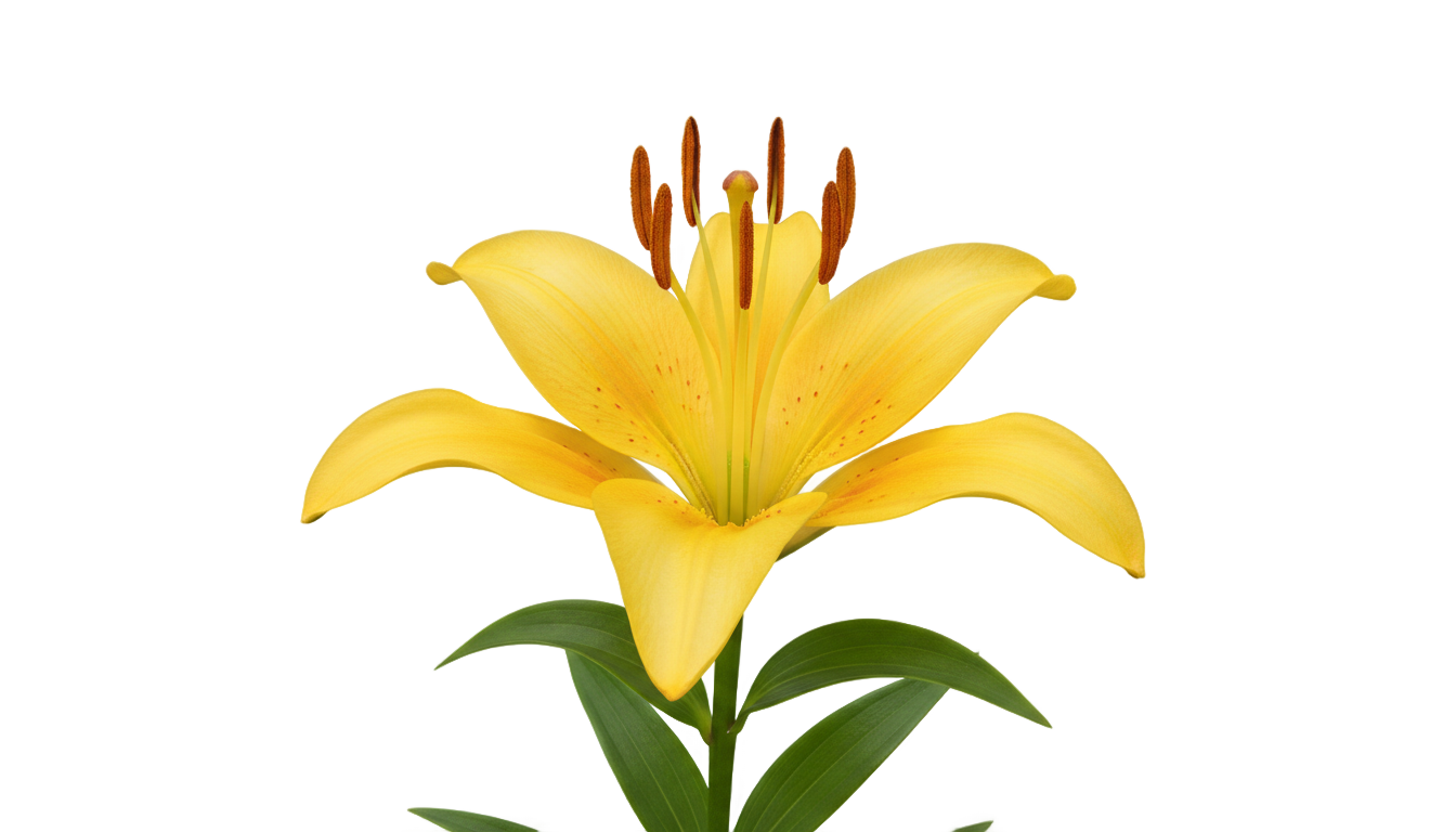 yellow lily flower png PNG transparent background