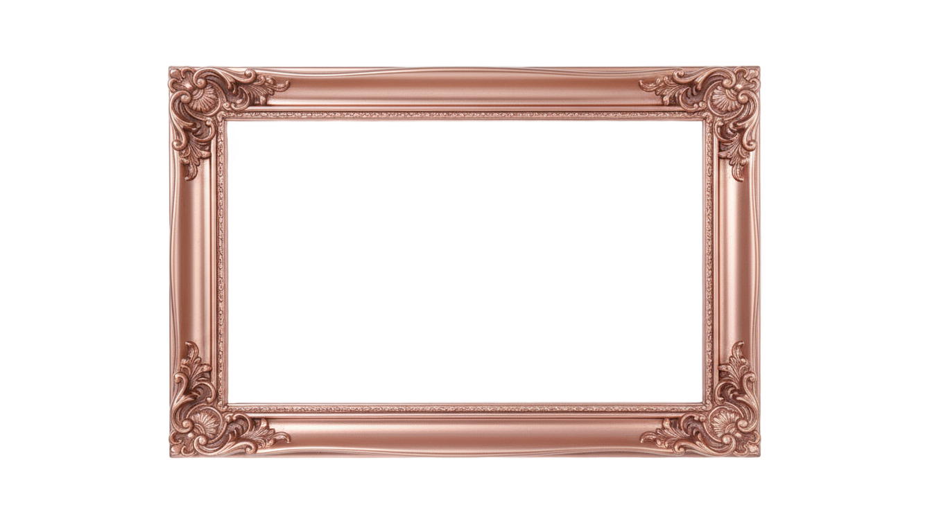 rose gold border png PNG transparent background