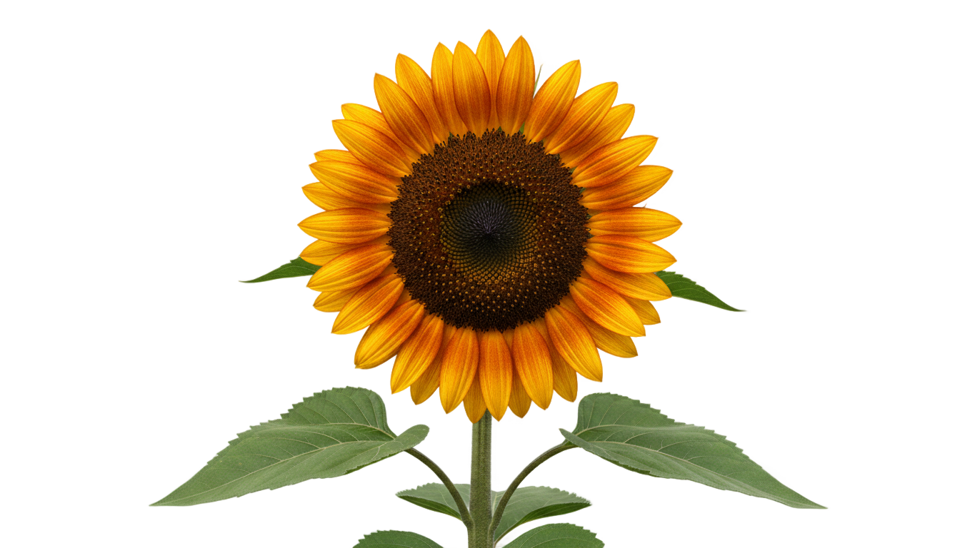 orange sunflower png PNG transparent background