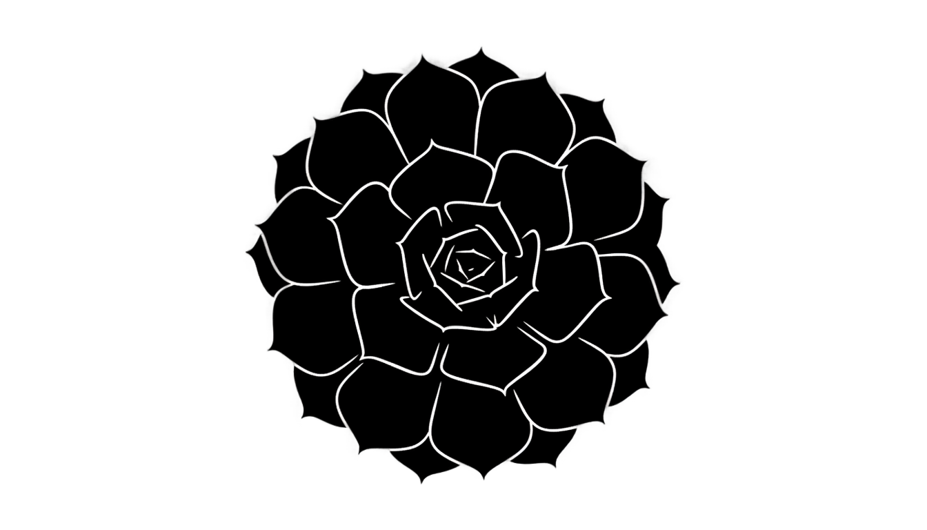 succulent silhouette png PNG transparent background