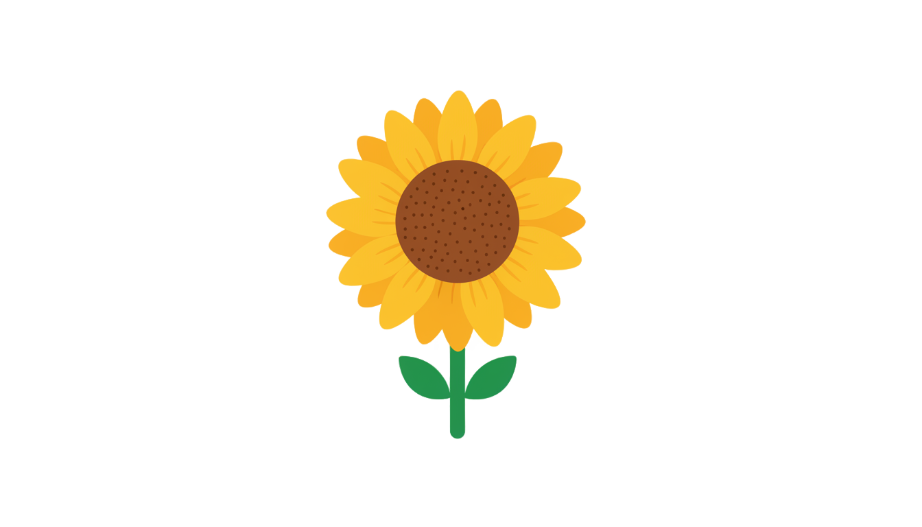 simple sunflower clipart png PNG transparent background