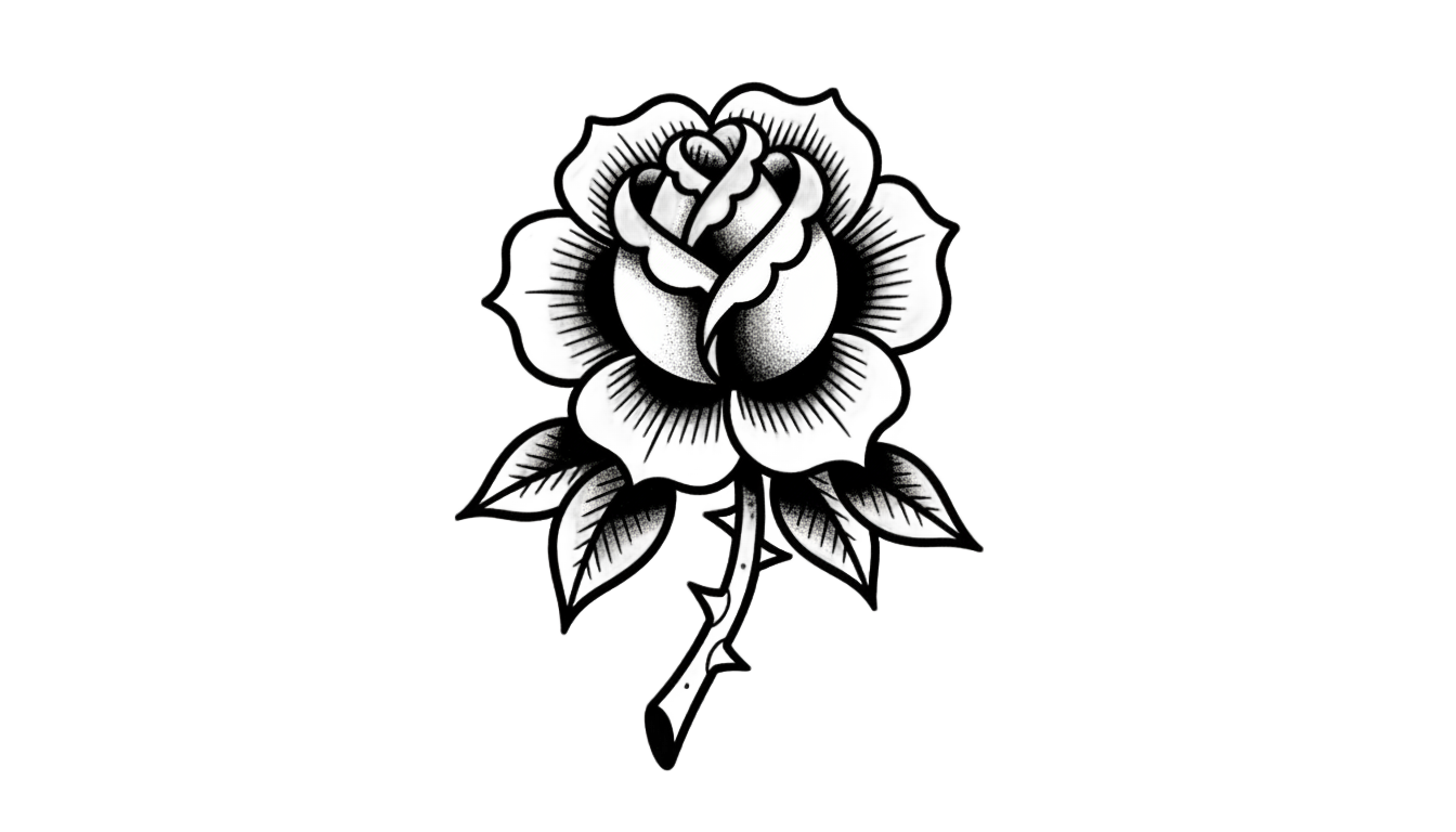 rose tattoo png PNG transparent background