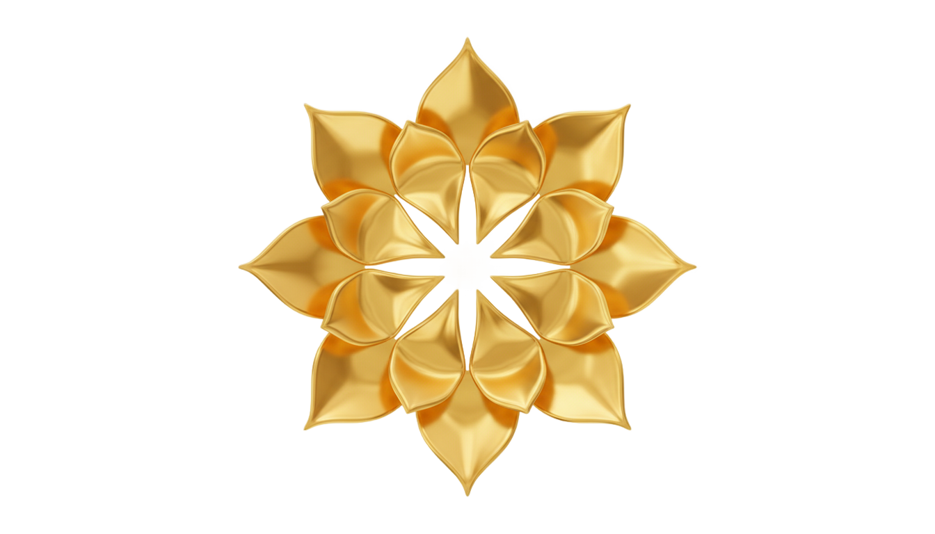 golden lotus logo png PNG transparent background