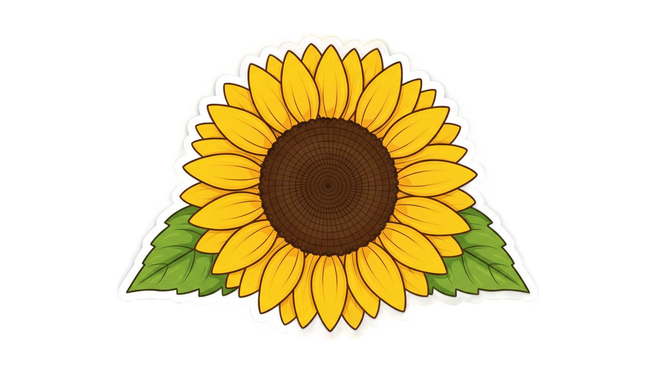 sunflower sticker png PNG transparent background