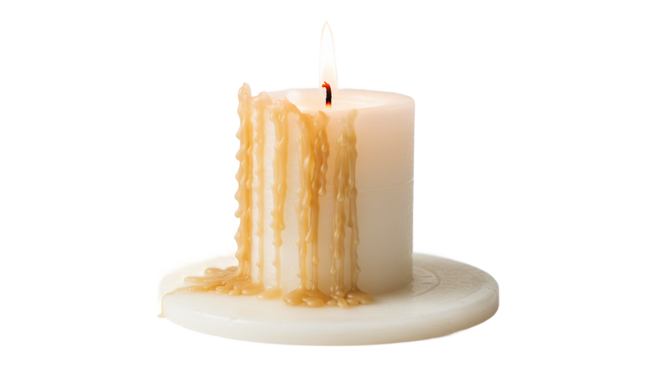 melting candle png PNG transparent background