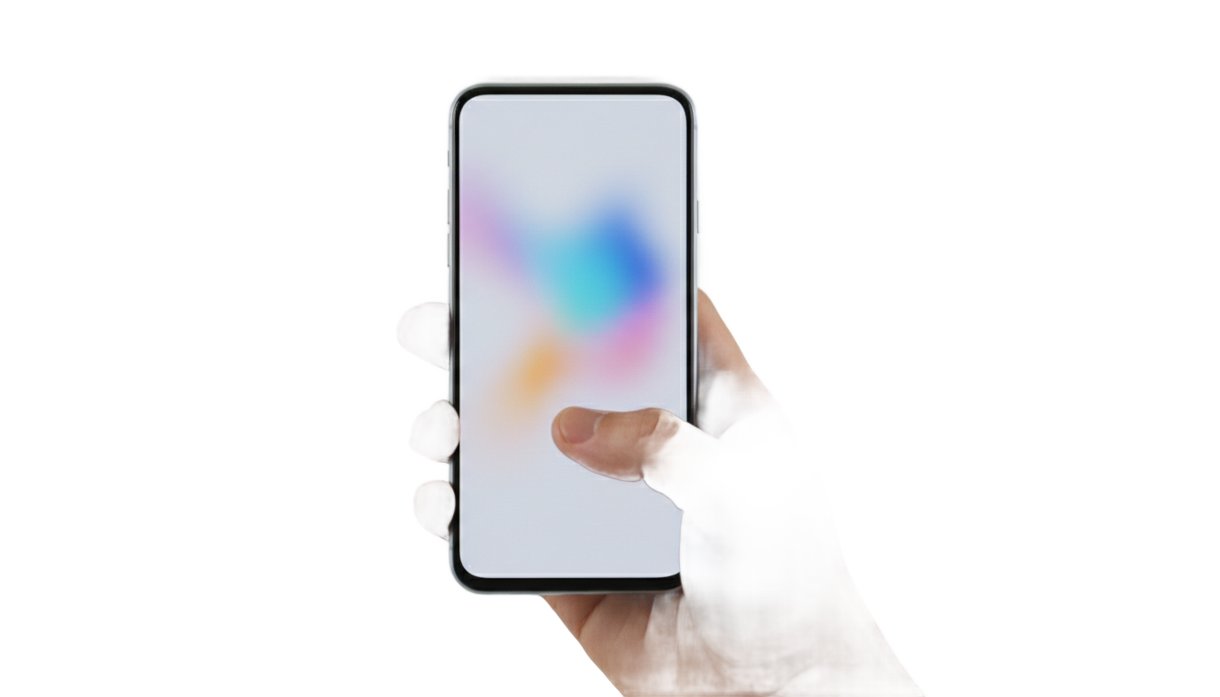 hand holding phone png PNG transparent background