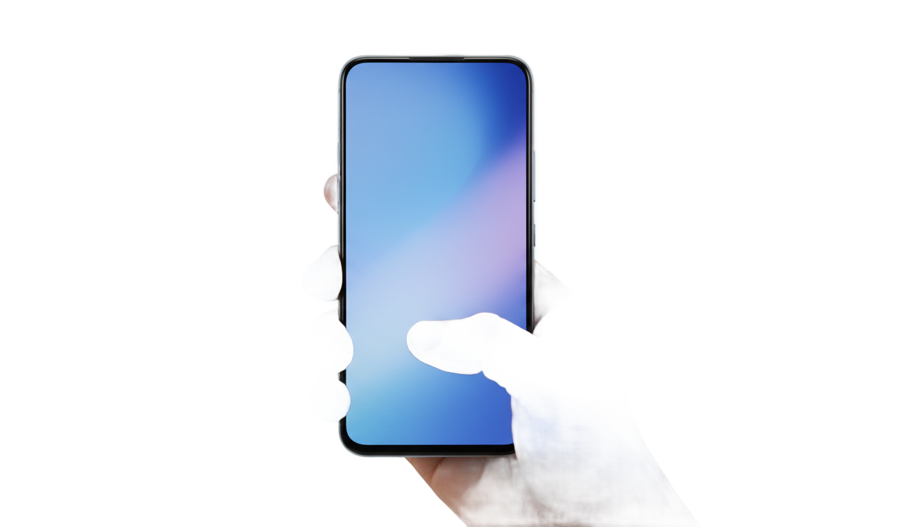 hand holding phone png PNG transparent background