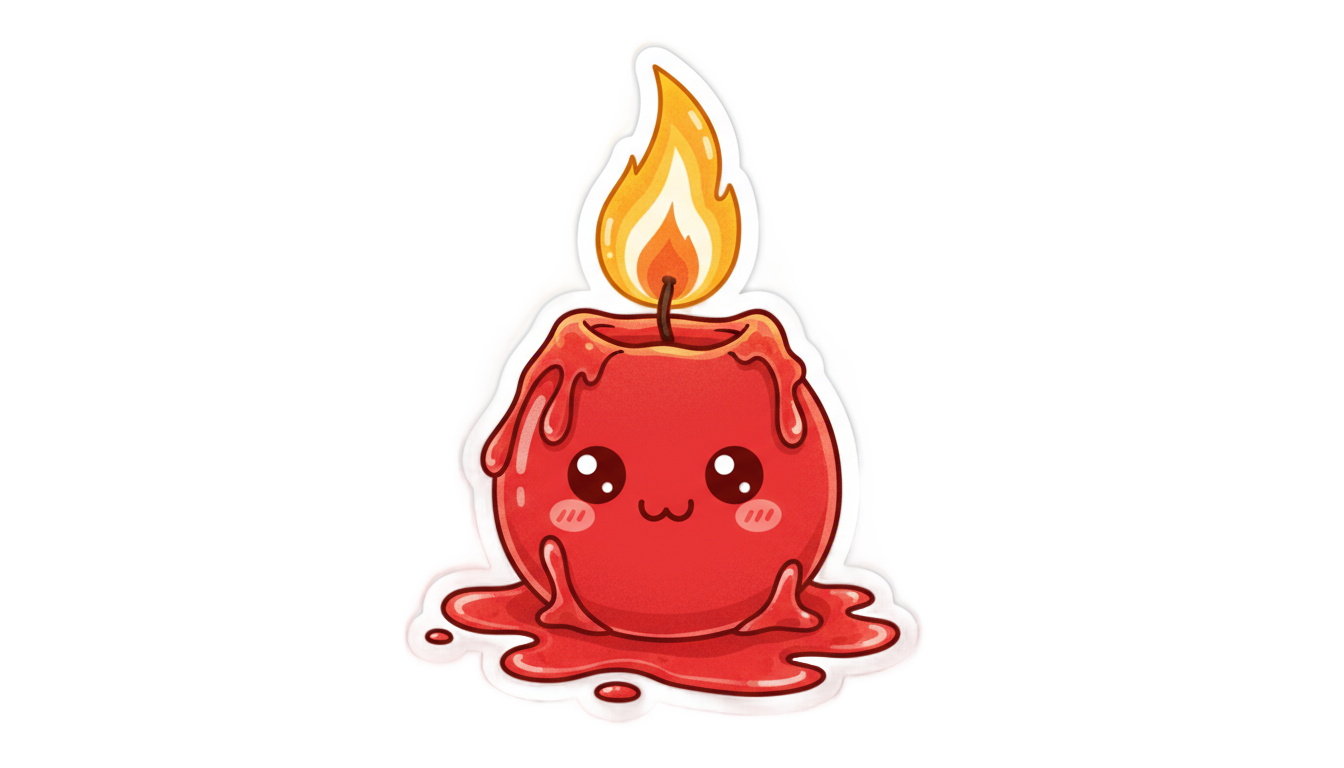 candle sticker png PNG transparent background