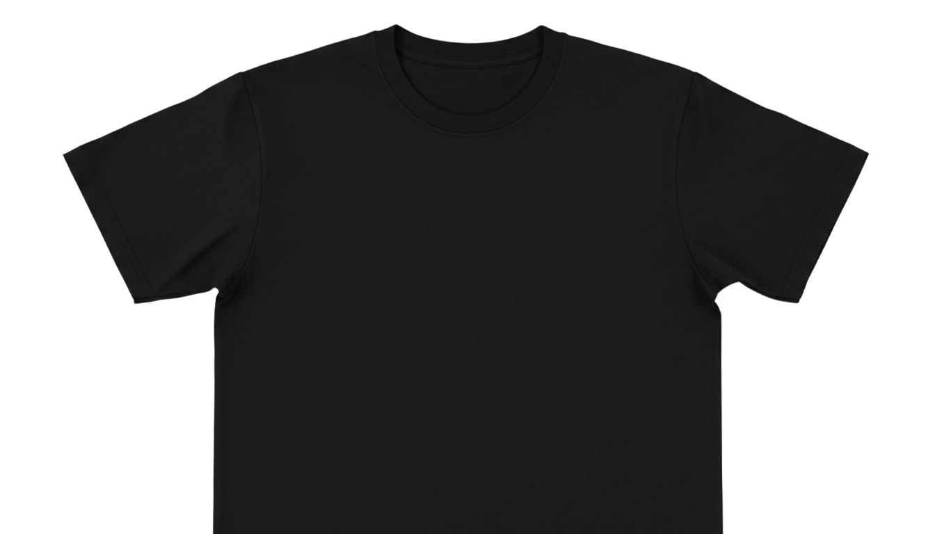 plain black t shirt png PNG transparent background