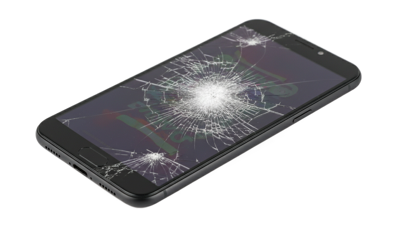 cracked phone png PNG transparent background
