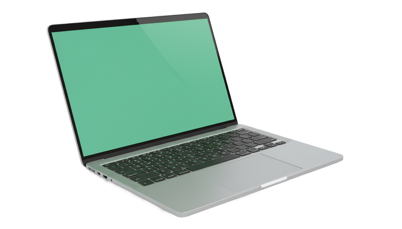 laptop green screen png PNG transparent background