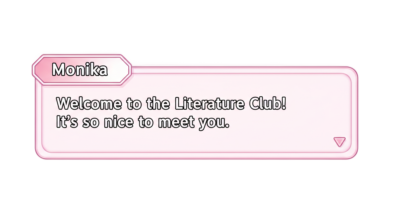ddlc text box png PNG transparent background