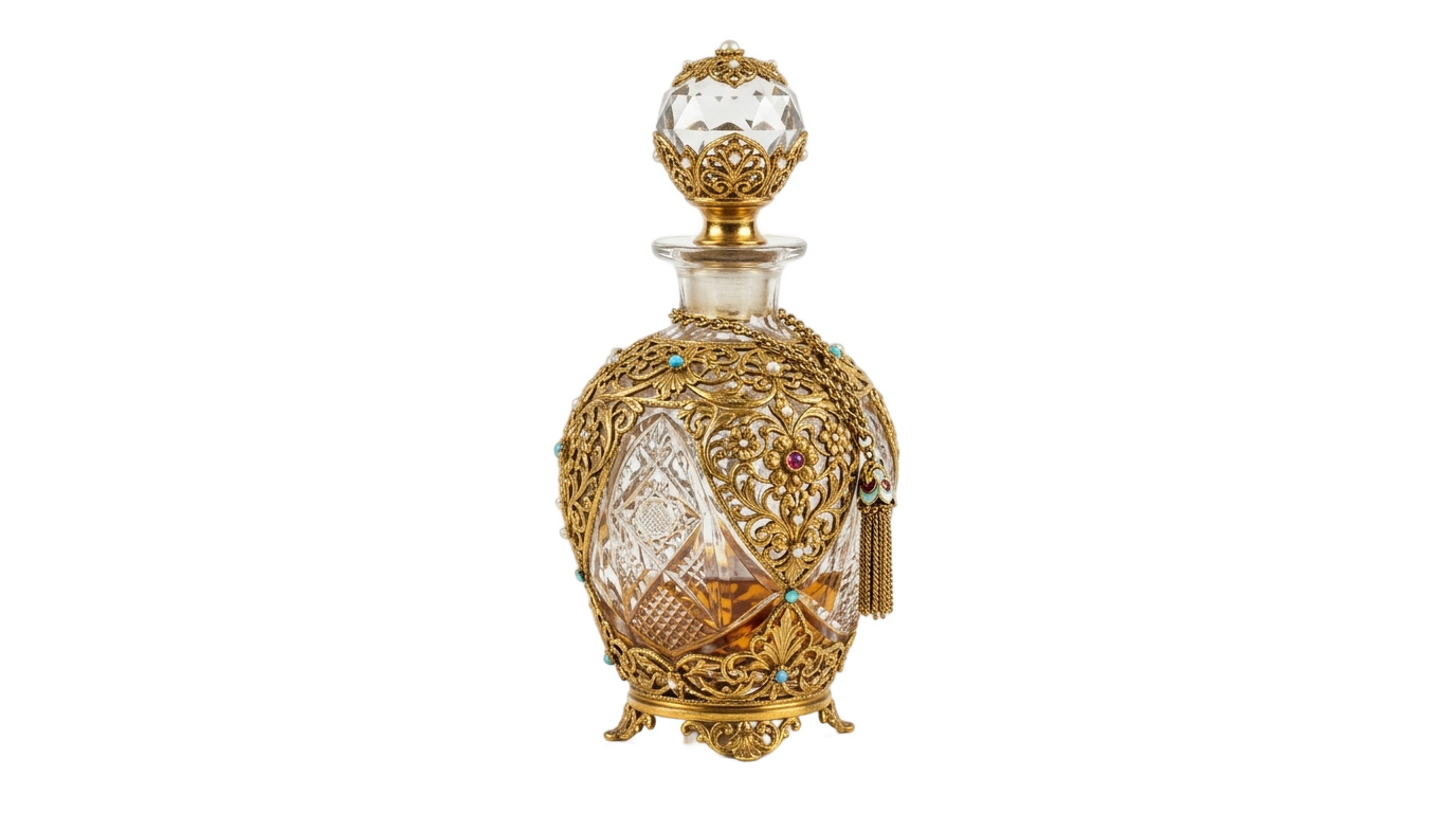 vintage perfume bottle png PNG transparent background