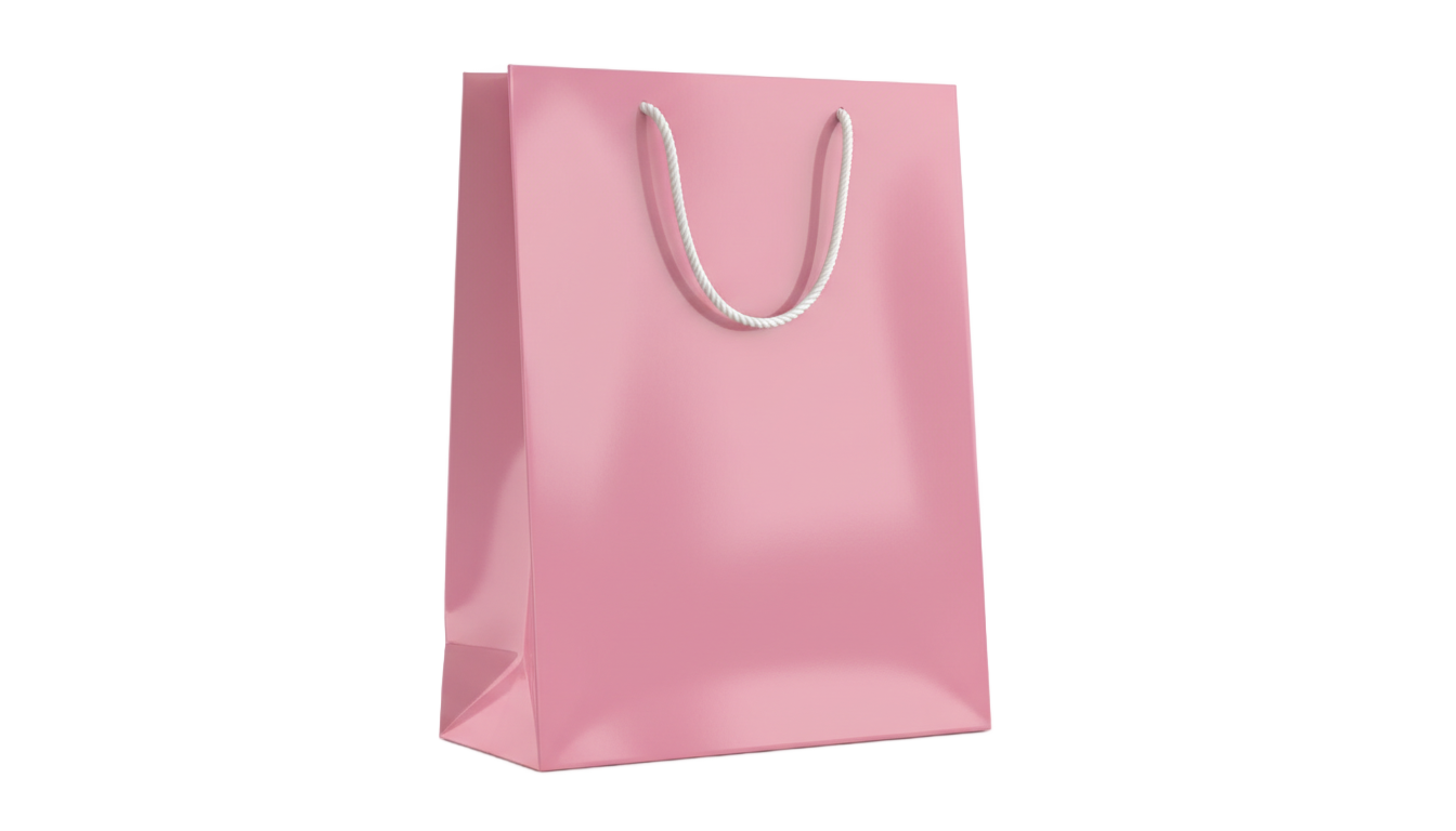 pink shopping bag png PNG transparent background