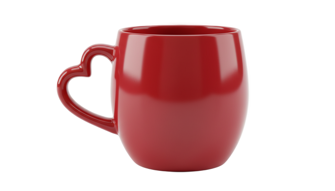 heart handle mug png PNG transparent background