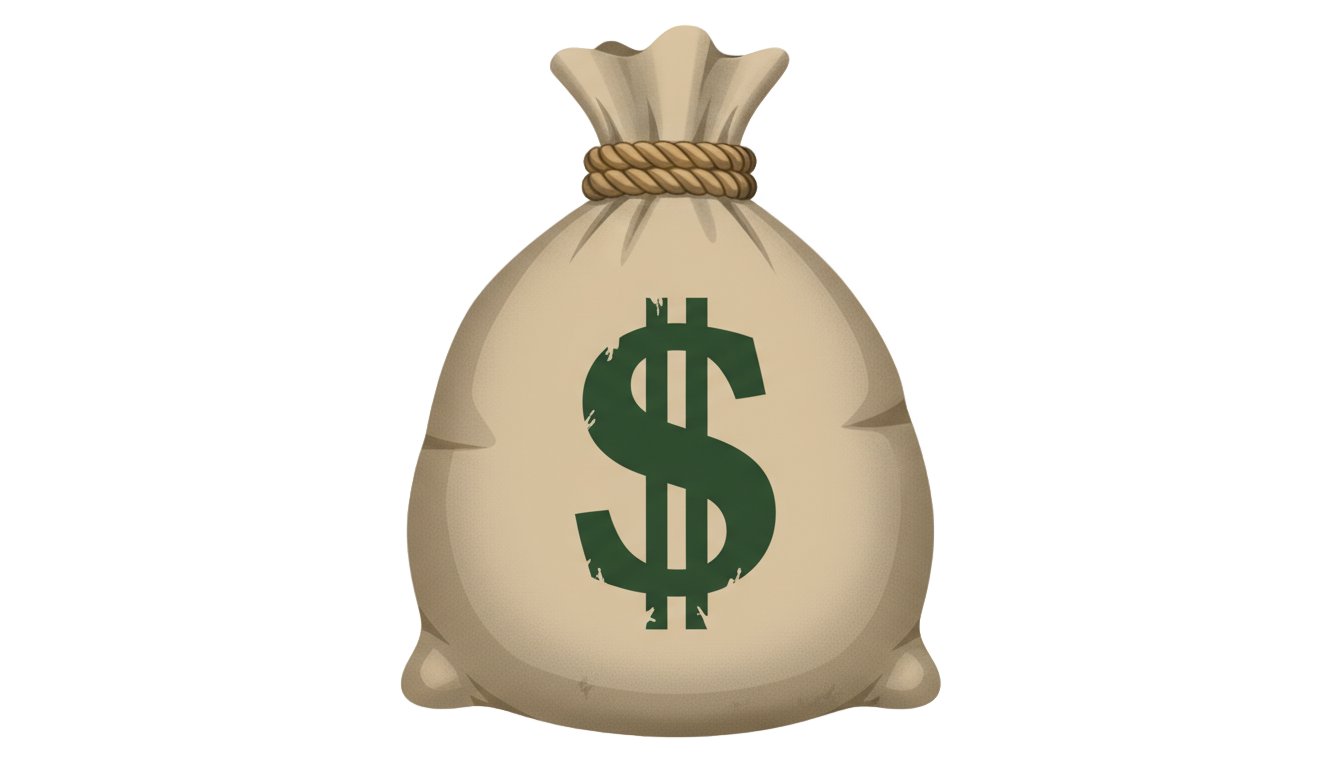 money bag icon png PNG transparent background