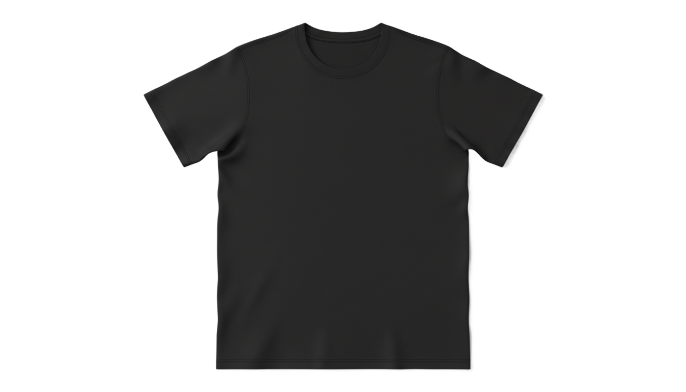 black t-shirt mockup png PNG transparent background