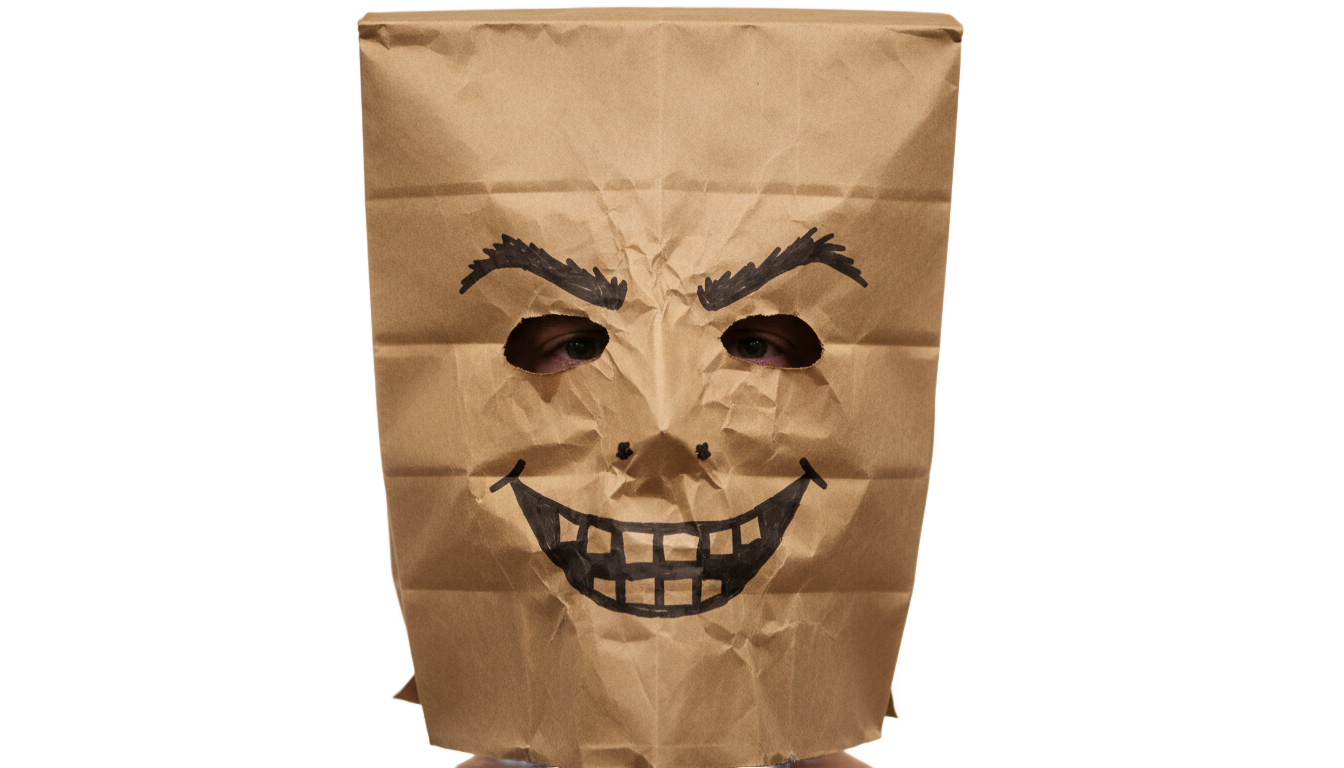 paper bag mask png PNG transparent background