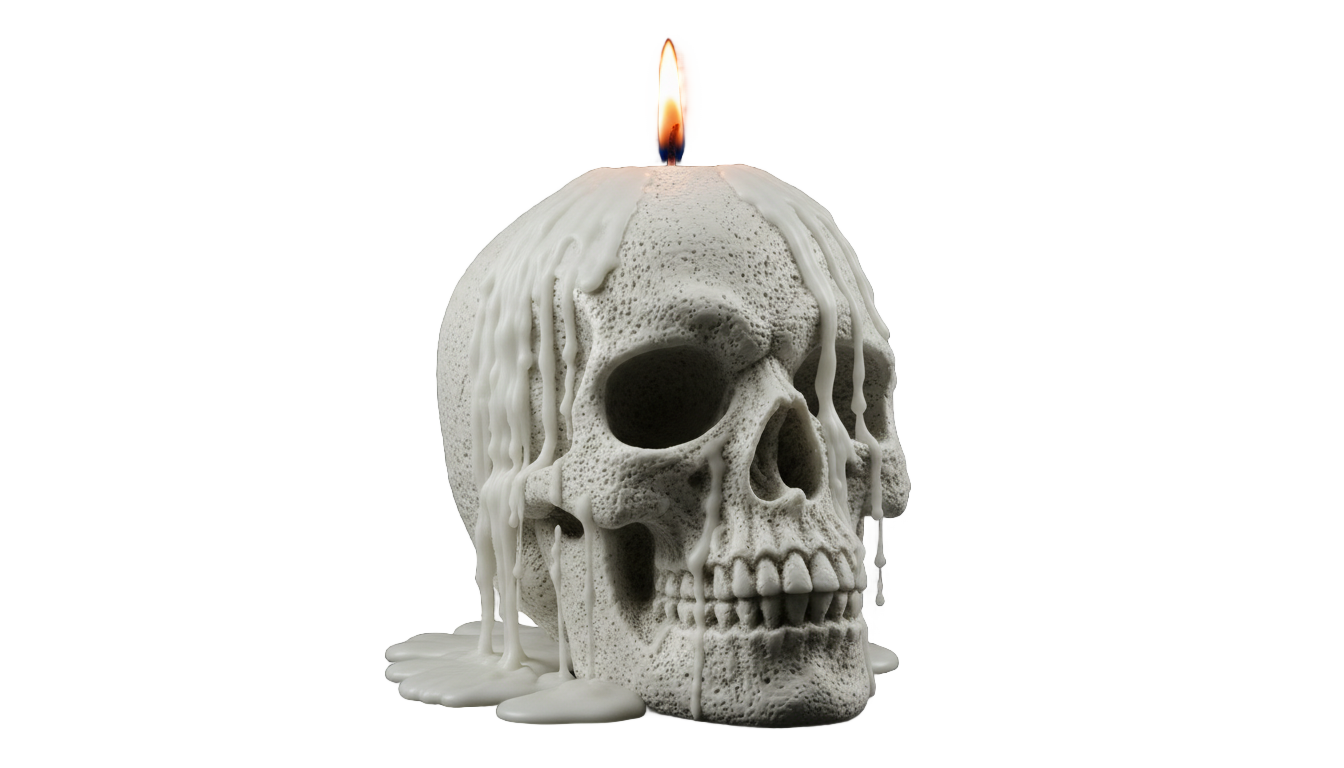 skull candle png PNG transparent background